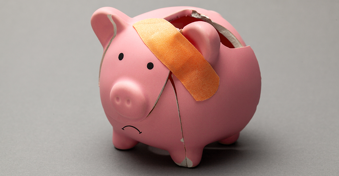 broken pink piggy bank with band-aid, coin bank, heals act, what does it mean for businesses?