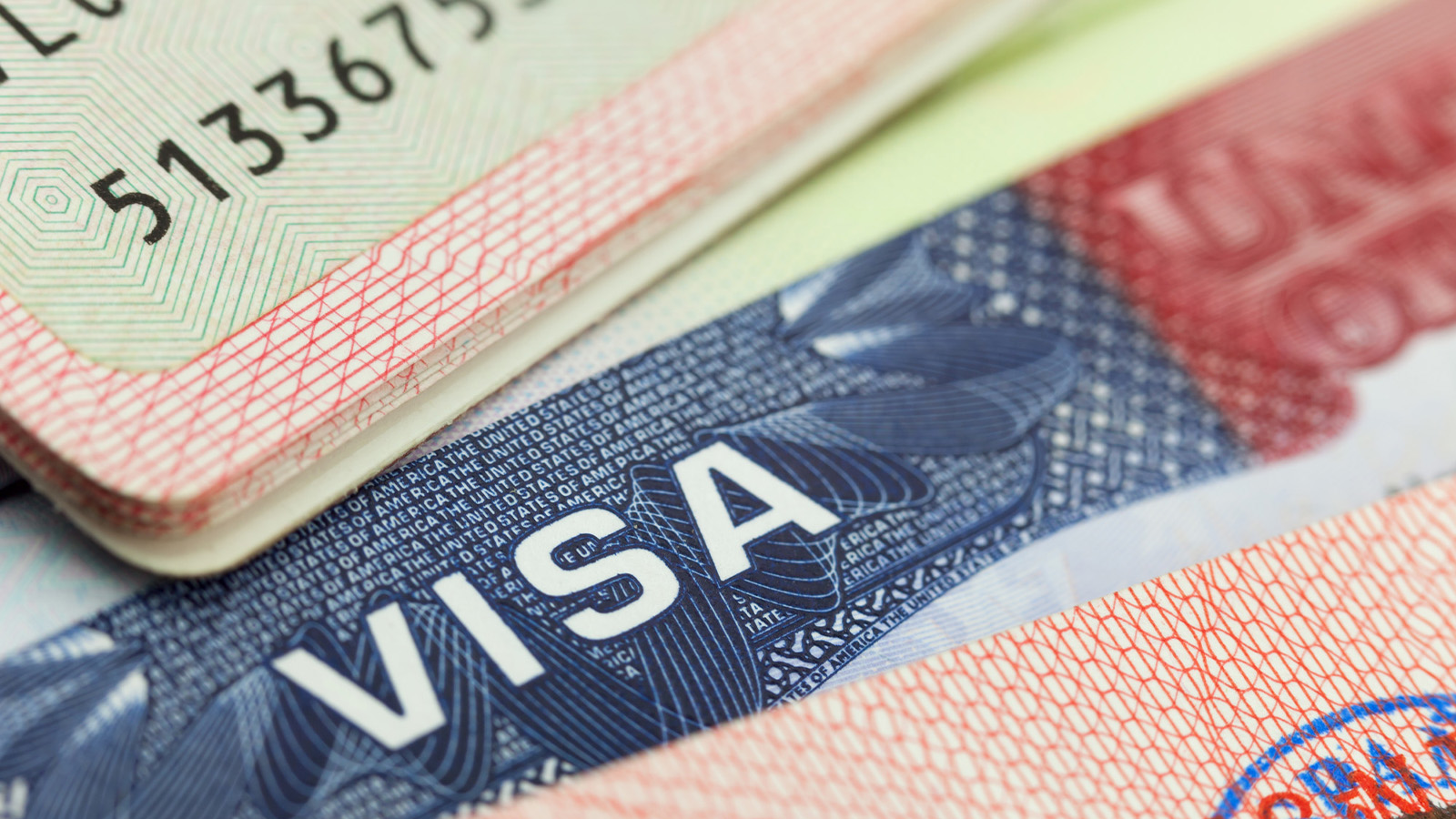 USA visa in a passport