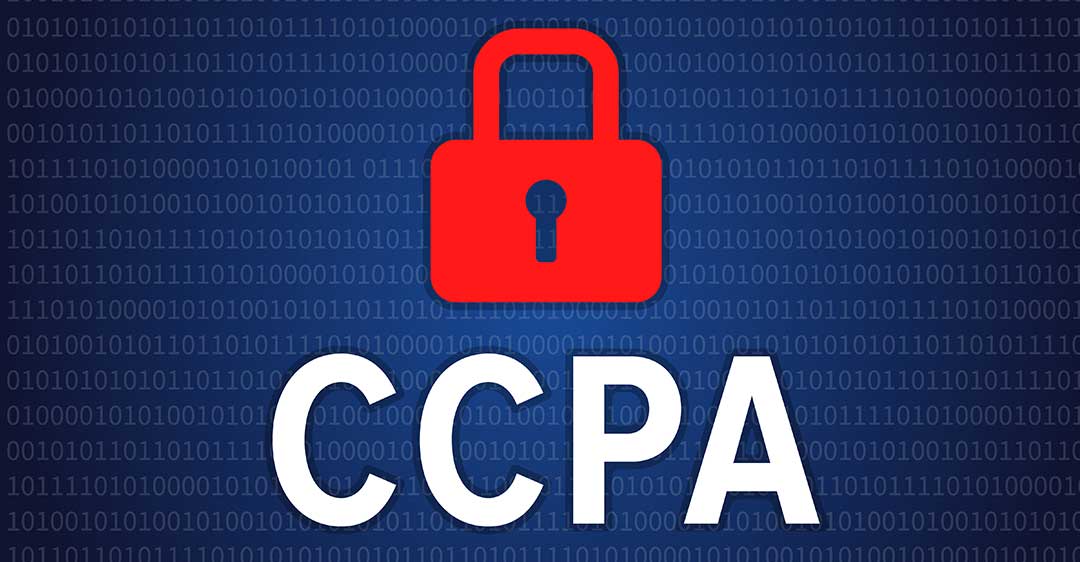 binary code background with red lock with letters CCPA, california consumer protection act, impact of ccpa on civil litigation